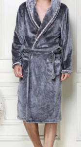 Newest Men and Women s Robe Knee Length Bathrobe Sexy Lingerie Sleepwear V Neck Nightwear Bridesmaid